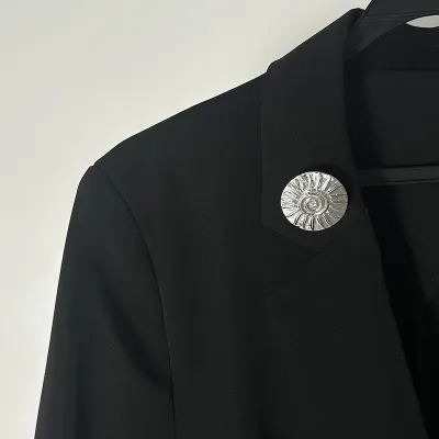 Women Fashion Irregular Alloy Brooch Geometric Metal Brooch