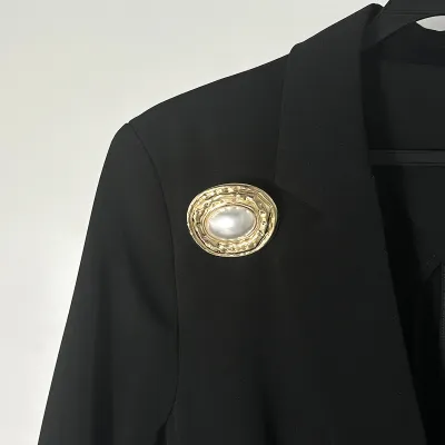 Women Fashion Irregular Alloy Brooch Geometric Metal Brooch