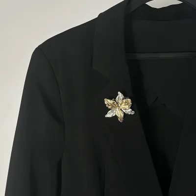 Women Fashion Irregular Alloy Brooch Geometric Metal Brooch