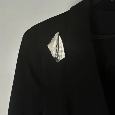 Women Fashion Irregular Alloy Brooch Geometric Metal Brooch