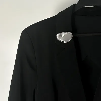 Women Fashion Irregular Alloy Brooch Geometric Metal Brooch