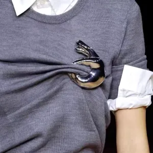 Fashion Retro OK Gesture Zinc Alloy Brooch