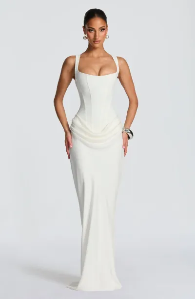 Women Fashion Sexy Elegant Summer Solid Color Sleeveless Pleated Fishbone Slim Fit Dress