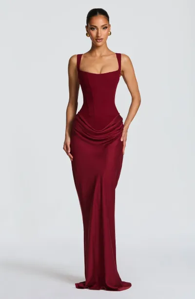 Women Fashion Sexy Elegant Summer Solid Color Sleeveless Pleated Fishbone Slim Fit Dress