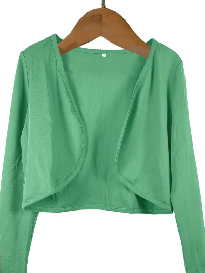 Women Fashion Casual Summer Solid Color Long-Sleeve Jacket