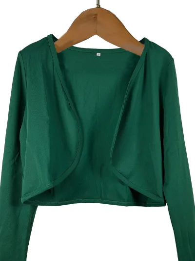 Women Fashion Casual Summer Solid Color Long-Sleeve Jacket