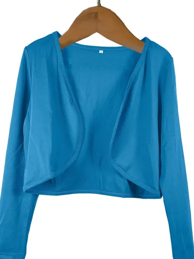 Women Fashion Casual Summer Solid Color Long-Sleeve Jacket