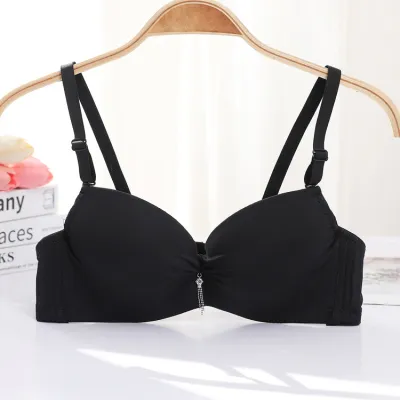 Women Fashion Simple Solid Color Thickened Adjustable Bra