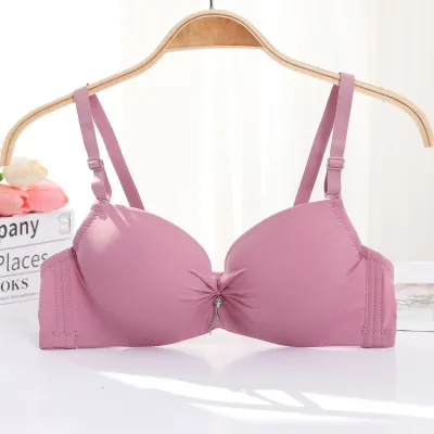 Women Fashion Simple Solid Color Thickened Adjustable Bra