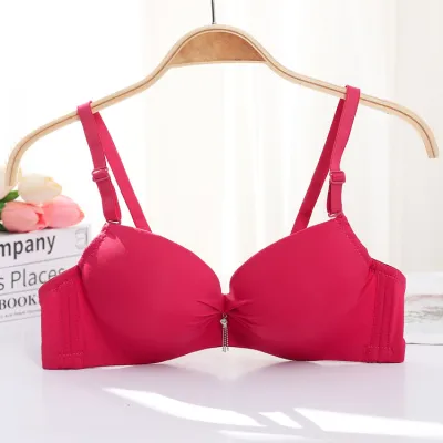 Women Fashion Simple Solid Color Thickened Adjustable Bra