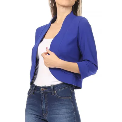 Women Fashion Casual Spring Solid Color Long-Sleeve Jacket