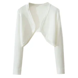 Women Fashion Casual Spring Summer Solid Color Long-Sleeve Thin Sunscreen Knitwear