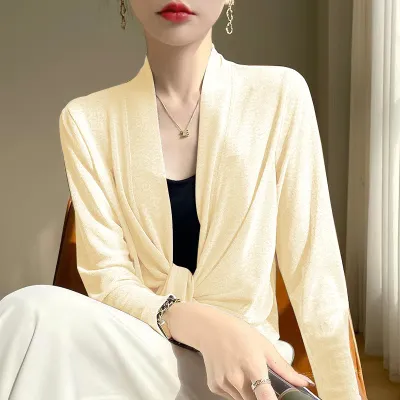 Women Fashion Casual Spring Solid Color Lace-Up Long-Sleeve Jacket