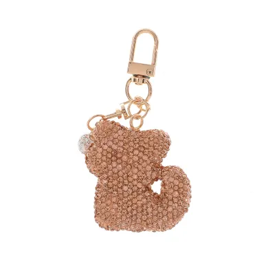 Fashion Creative Cartoon Cute Rhinestone Kitten Bag Keychain