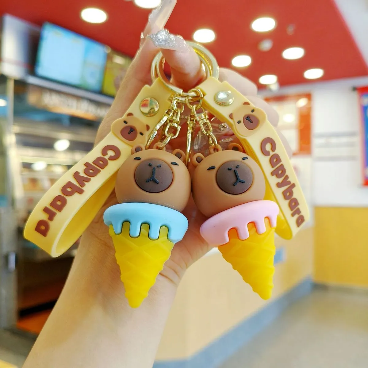 Fashion Creative Cartoon Kapibala Pendant Bag Keychains