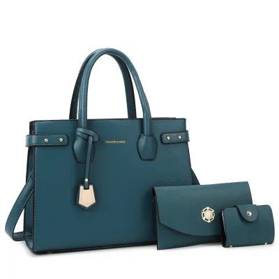 Women Fashion Simple Solid Color Large Capacity Handbag Three-Piece Bag Set