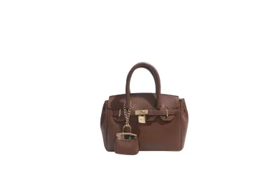 Women Casual Solid Color PU Drawstring Shoulder Handbag