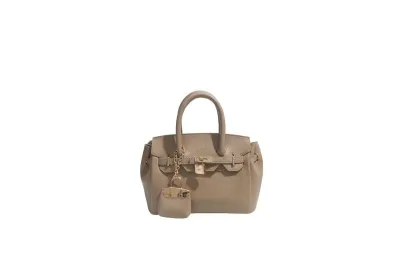 Women Casual Solid Color PU Drawstring Shoulder Handbag