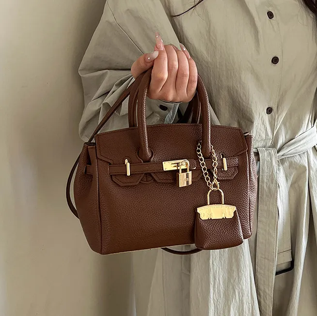 Women Casual Solid Color PU Drawstring Shoulder Handbag