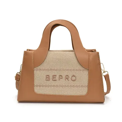 Women Fashion Casual Stitching Letters Embroidered Small Square PU Handbag