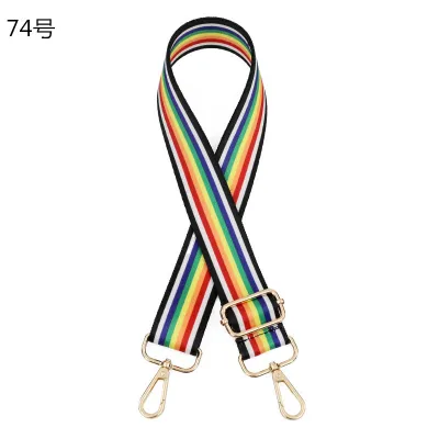 Fashion Rainbow Stripe Bag Shoulder Strap Adjustable Strap Bag Accessories