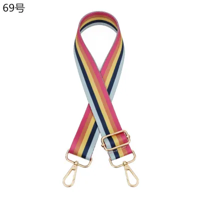 Fashion Rainbow Stripe Bag Shoulder Strap Adjustable Strap Bag Accessories