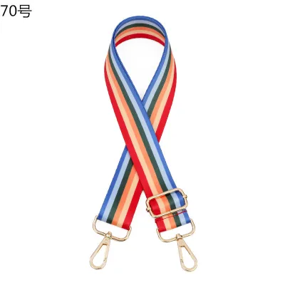 Fashion Rainbow Stripe Bag Shoulder Strap Adjustable Strap Bag Accessories