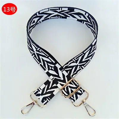Fashion Ethnic Style Pattern Jacquard Adjustable Long Strap Bag Accessories