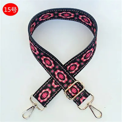 Fashion Ethnic Style Pattern Jacquard Adjustable Long Strap Bag Accessories