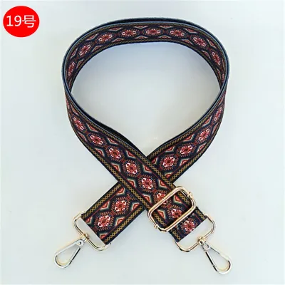 Fashion Ethnic Style Pattern Jacquard Adjustable Long Strap Bag Accessories