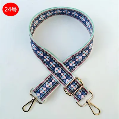 Fashion Ethnic Style Pattern Jacquard Adjustable Long Strap Bag Accessories