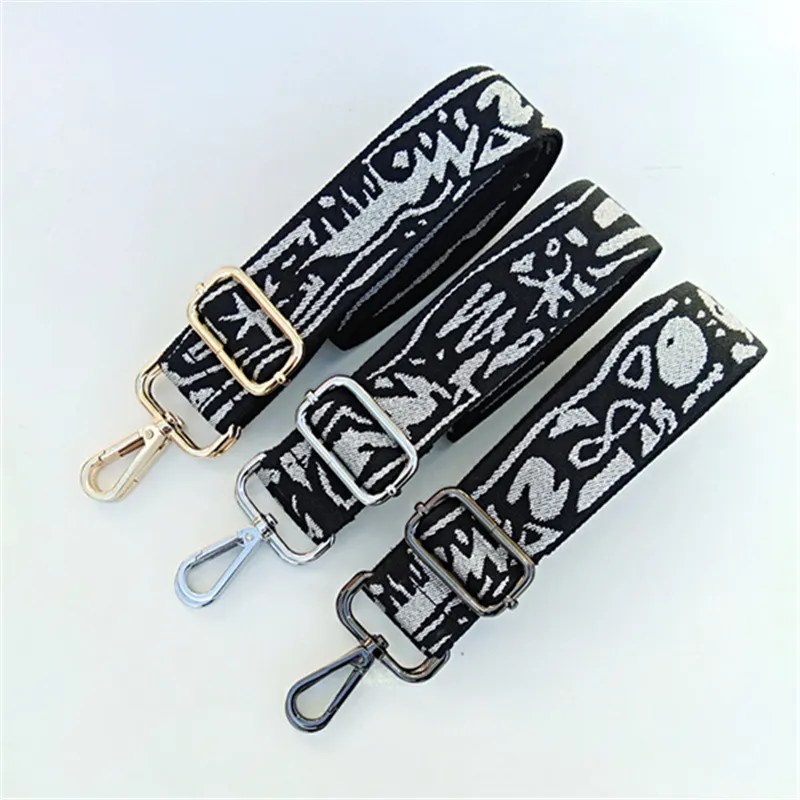 Fashion Ethnic Style Pattern Jacquard Adjustable Long Strap Bag Accessories