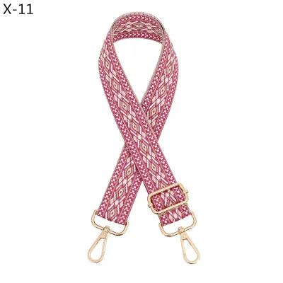 Fashion Ethnic Jacquard Rhombus Bag Shoulder Adjustable Replacement Long Strap Bag Accessories