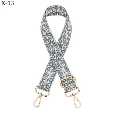 Fashion Ethnic Jacquard Rhombus Bag Shoulder Adjustable Replacement Long Strap Bag Accessories