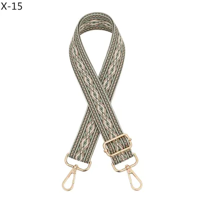 Fashion Ethnic Jacquard Rhombus Bag Shoulder Adjustable Replacement Long Strap Bag Accessories