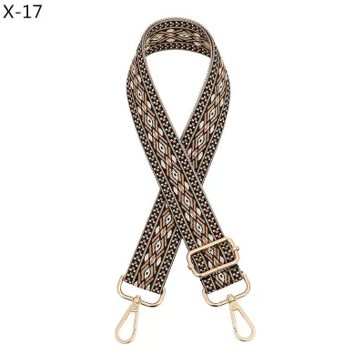 Fashion Ethnic Jacquard Rhombus Bag Shoulder Adjustable Replacement Long Strap Bag Accessories