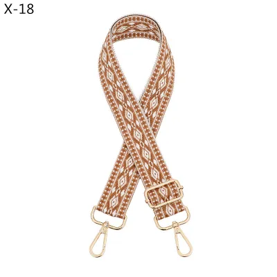 Fashion Ethnic Jacquard Rhombus Bag Shoulder Adjustable Replacement Long Strap Bag Accessories
