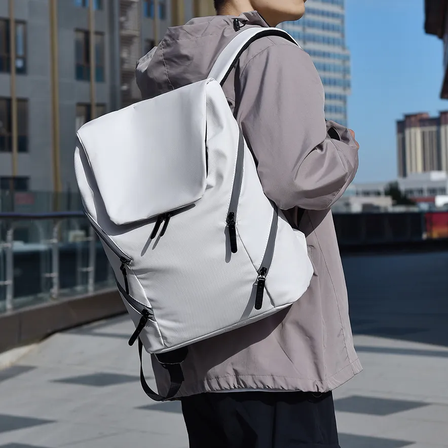 Men's Fashion Casual Large Capacity Oxford Travel Waterproof Backpack with Air Cushion Strap