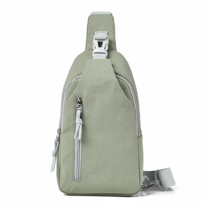 Men's Fashion Casual Solid Color Nylon Chest Bag for Travel