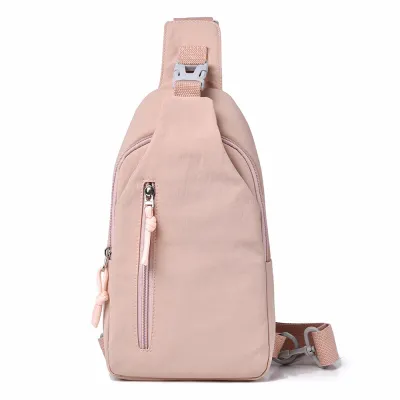 Men's Fashion Casual Solid Color Nylon Chest Bag for Travel