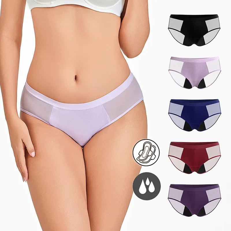 Women Fashion 4-Layer Thickened Leak-Proof Low-Waist Period Underwear