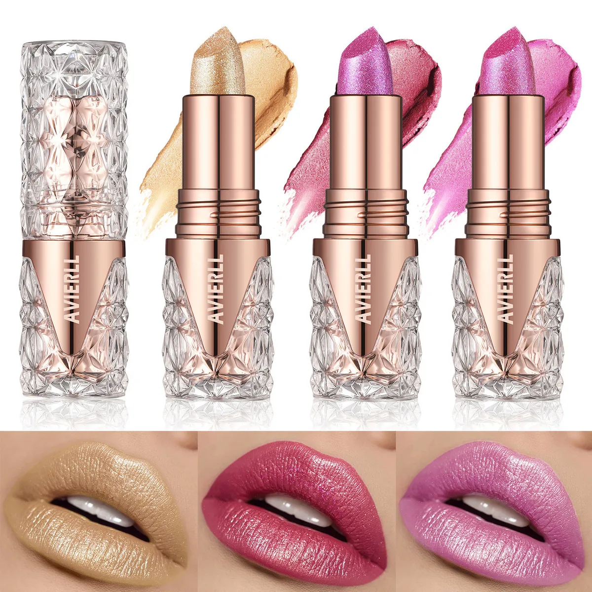 Women's Shiny Long-Lasting Waterproof Pearlescent Lipstick