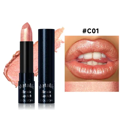 Coolstory Shining Pearlescent Lipstick Enhance Color Natural Three-Dimensional