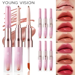 Youngvision Double-Headed Mirror 2-In-1 Multi-Purpose Lip Gloss with Mirror Finish and Natural 3D Effect