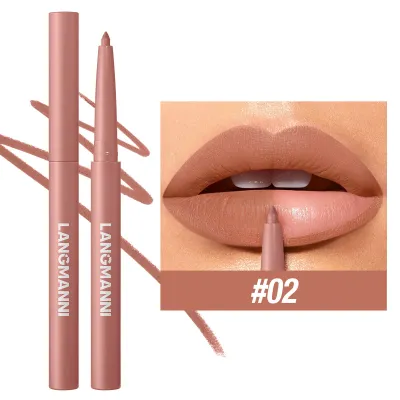 Langmanni Twelve Color Matte Lip Liner Long Lasting Natural Three-Dimensional
