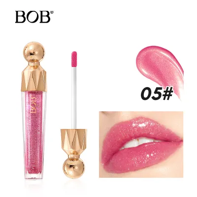 Bob Water Gloss Mirror Lip Glaze Moisturizing Pearlescent Golden Flash