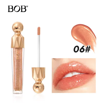 Bob Water Gloss Mirror Lip Glaze Moisturizing Pearlescent Golden Flash