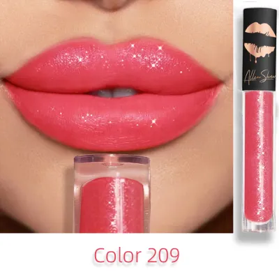 Women Sequins Matte Lip Glaze Easy To Color 3 Years Shelf Life