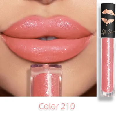 Women Sequins Matte Lip Glaze Easy To Color 3 Years Shelf Life