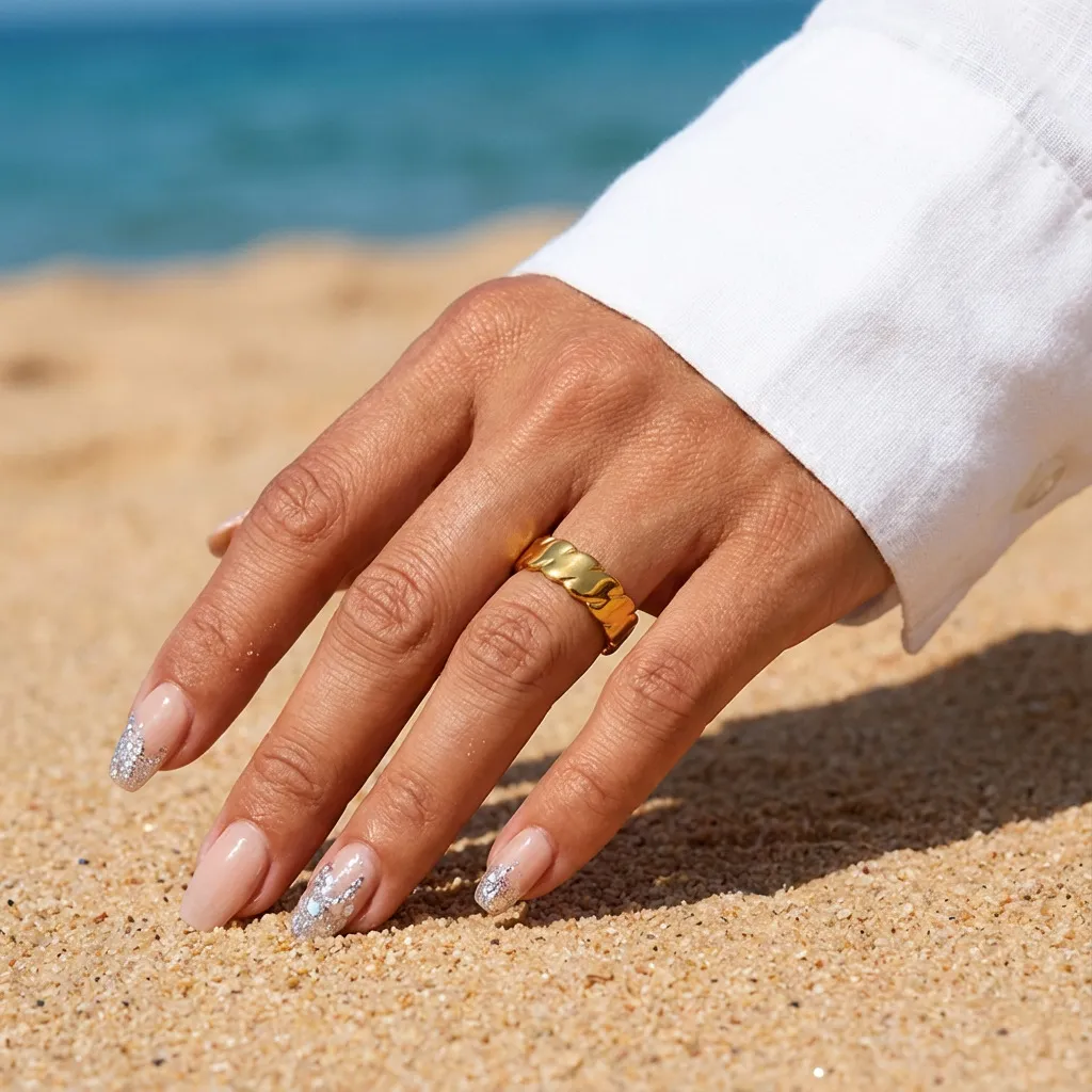 Women's Fashion Simple 316L Stainless Steel Open Ring